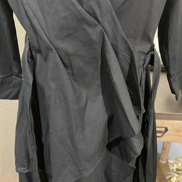 Elegant Black Wrap Dress Sz: M - Picture 7 of 8